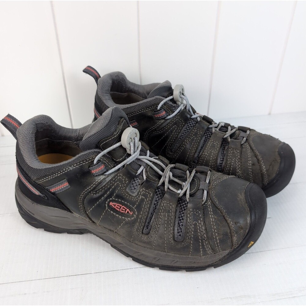 KEEN Utility Flint II Low Steel Safety Toe EH Shoes Women's 9 M Magnet Rose